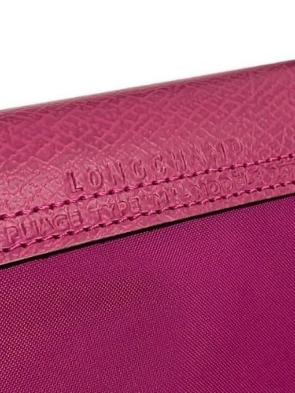 LONGCHAMP Le Pliage Club Pink Nylon Leather Handbag - Picture 8 of 9